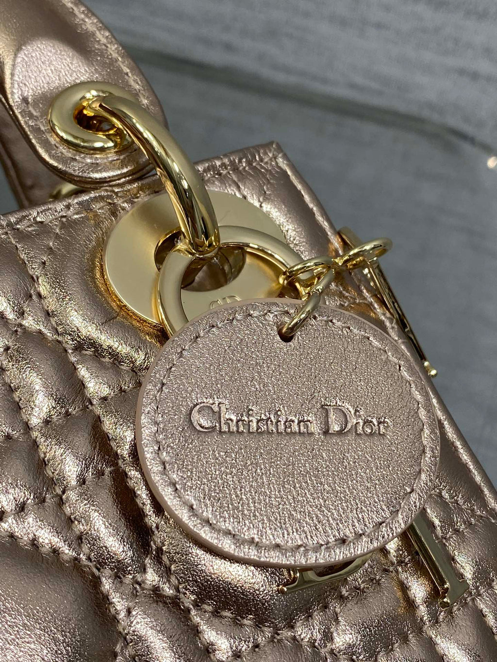 Dior 2026 Mini Lady Dior Bag Rose Gold Lambskin 270518