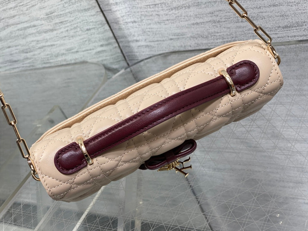 Dior 2026 My Dior Mini Bag Two-Tone Trench and Hermitage Red Lambskin 284083