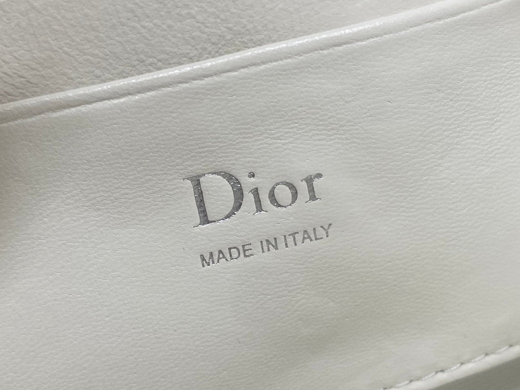 Dior 2026 Bow Pouch 20cm White Lambskin 284143