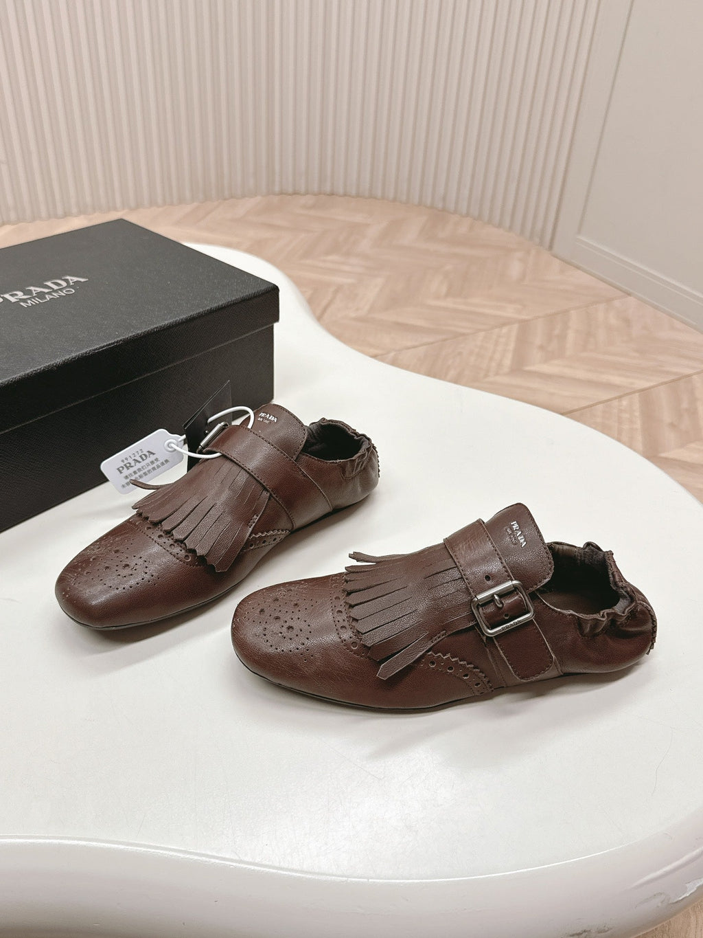 PRA 26S Ballet Flats Brown Calfskin 600589