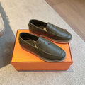 HM Trip Espadrille Olive Calfskin