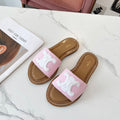 Celine 25C Slippers Pink mix White Fabric with Calfskin 238164
