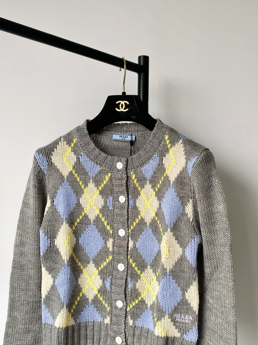 Prada 25 Cardigan Multicolor Wool 293871