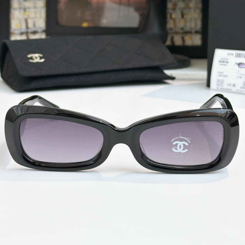 Chanel 2026 Butterfly Sunglasses Black Gradient Purple Acetate