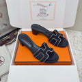 HM 26ss Oran Sandals 50 Black Suede Sheepskin 625240