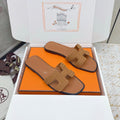 HM 26ss Oran Sandals Brown Suede Sheepskin 625138