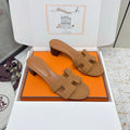 HM 26ss Oran Sandals 50 Brown Suede Sheepskin 625143