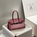 HM Shoulder Birkin 29 Wine Red Brown Leather 222339