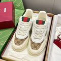 GG 26 Sneaker White Beige Canvas Suede 632875