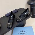 PRADA 26S BLOCK-HEEL MARY JANE IN BLACK PATENT CALFSKIN