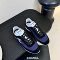 CC 26s Platform Sneakers Black Blue Sheepskin 627226