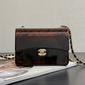 Chanel 2026 Mini Evening Bag 12cm Black Tortoiseshell-patterned Plexi Gold Metal
