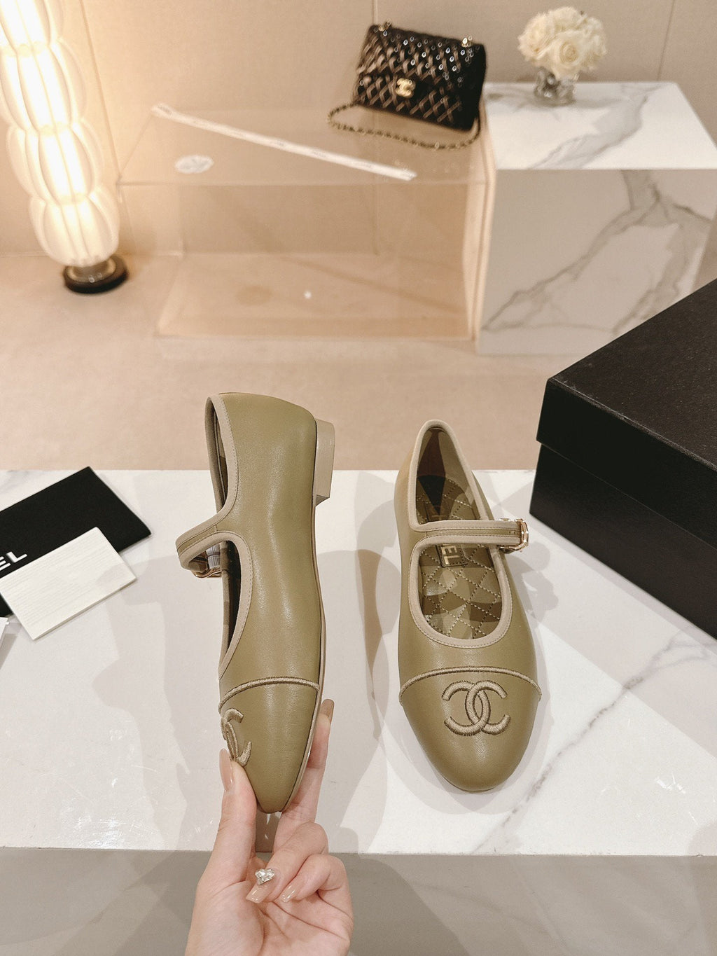 mary janes olive calfskin
