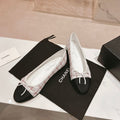 ballet flats white red lambskin embroidery grosgrain