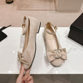 CC Mary Jane Beige Bow Tie Velvet And Lambskin