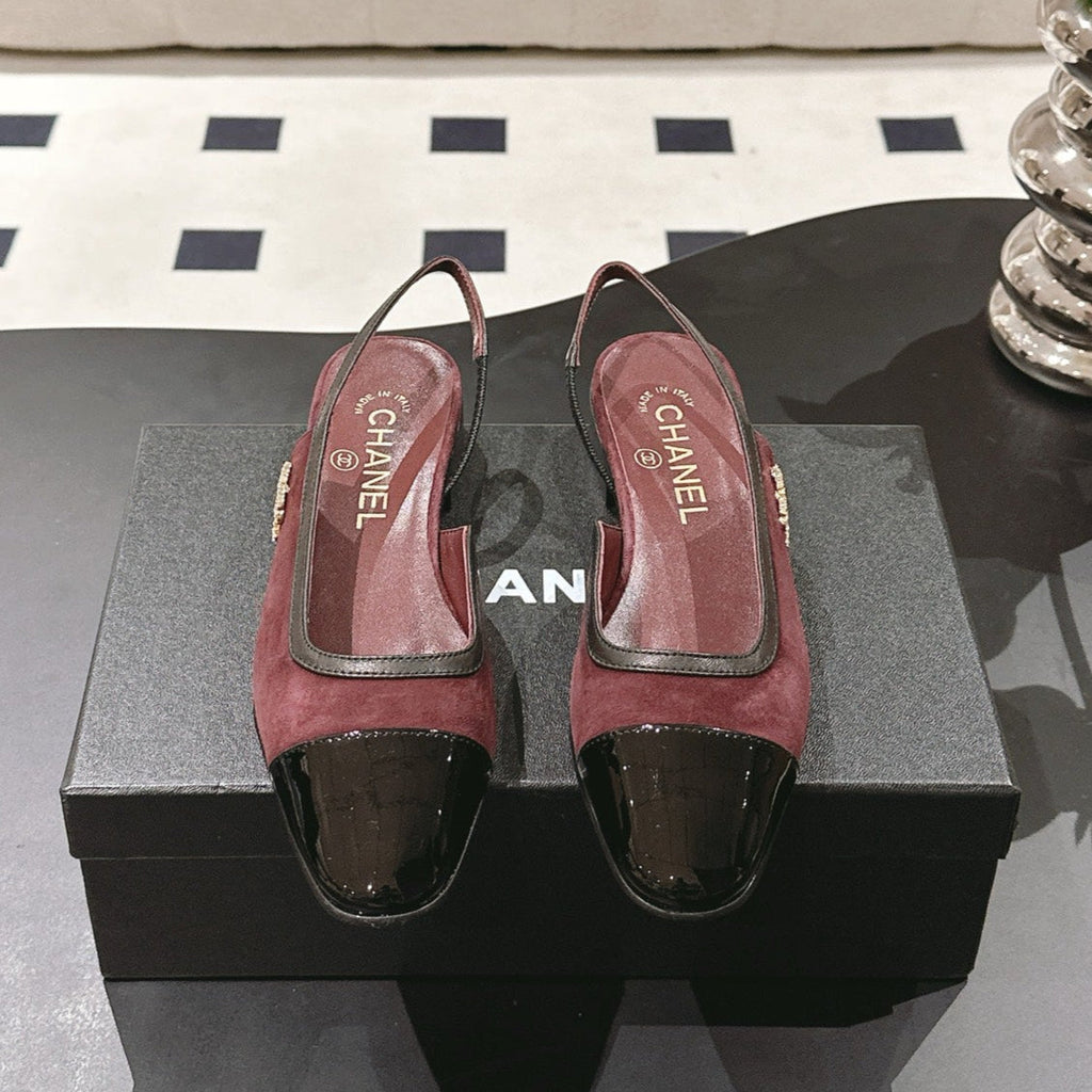 CC Slingback Red Suede 237502