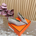 HM 25S HIGH-HEEL WEDGE SHOES 50 MM IN DUSTY BEIGE SUEDE