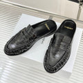 YSL 25 Loafer Black Sheepskin 474874