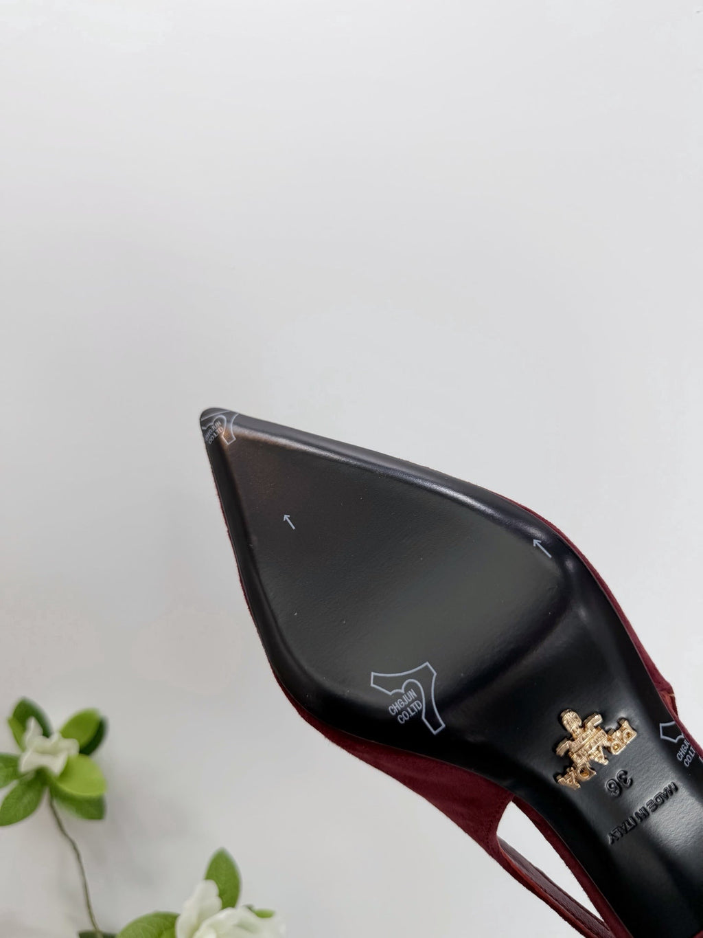 PRA 26SS Slingback 75 Burgundy Suede 592344