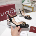 GG 26ss Sandals 55 Black Beige Sheepskin 601098