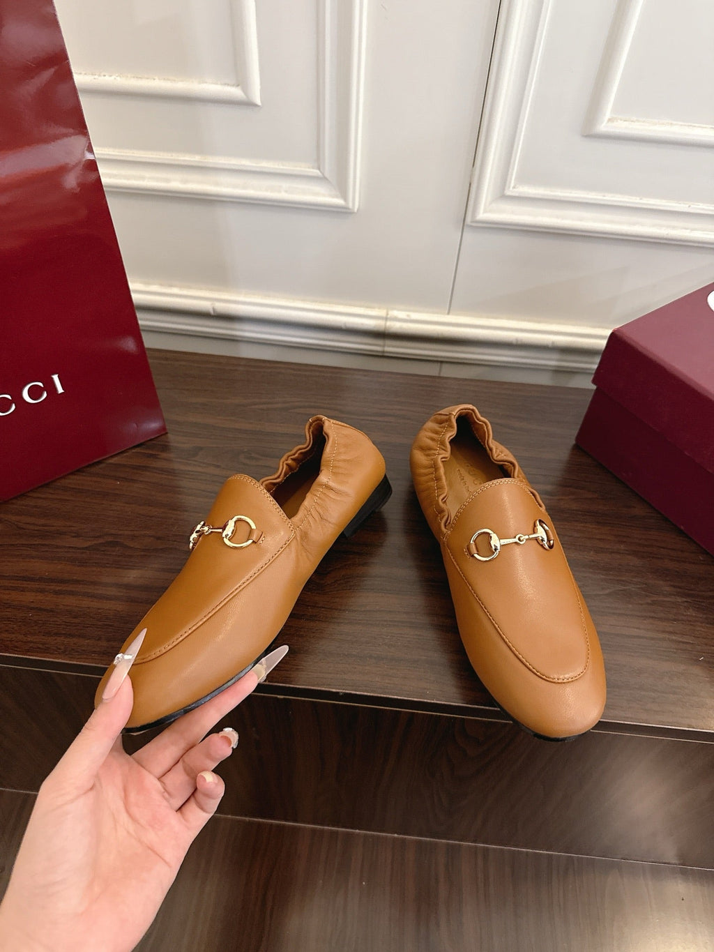 GG 26SS Loafers Camel Brown Calfskin 645950