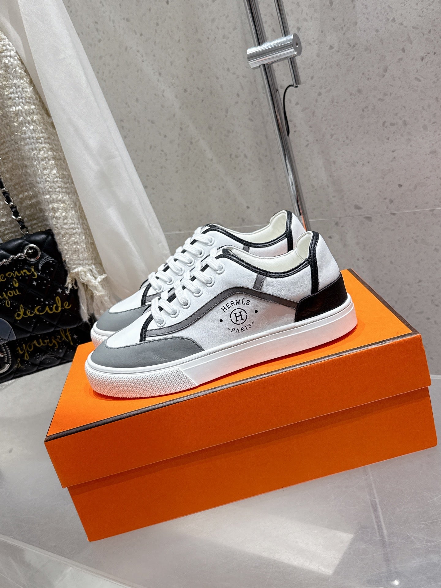 HM Get Sneaker Multicolore Blanc Calfskin 204754