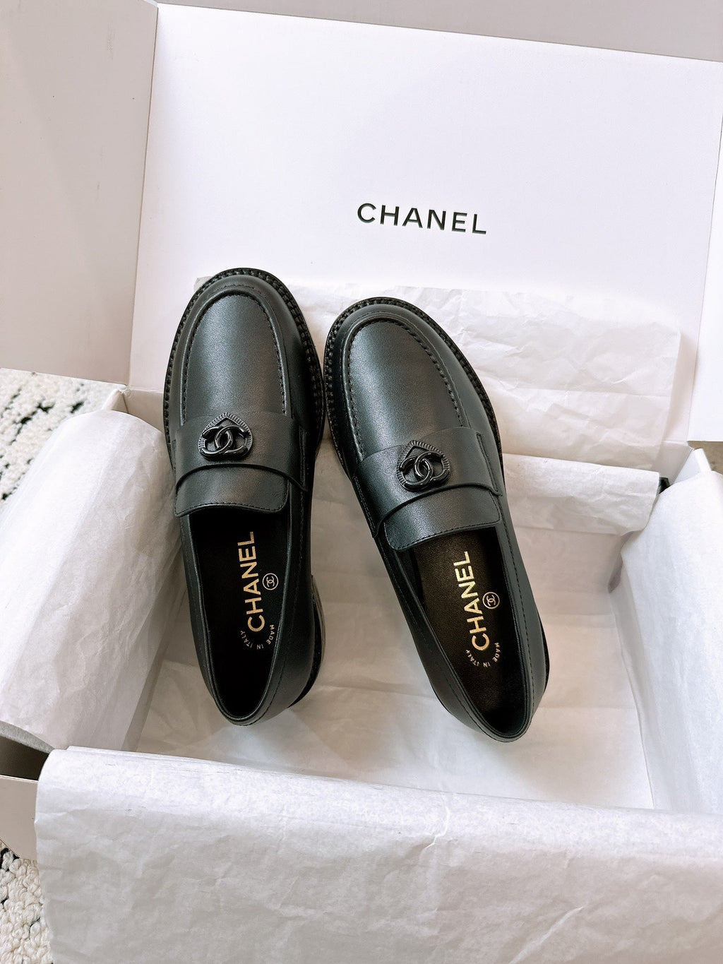 CC Moccasins 45mm In Black Lambskin 144631