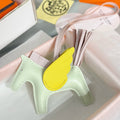 HM Rodeo Pegase PM Charm Mint Green Pink Yellow Lambskin