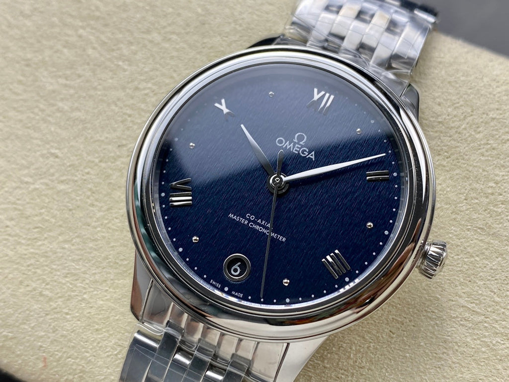 Omega De Ville 34mm Silver Blue Dial