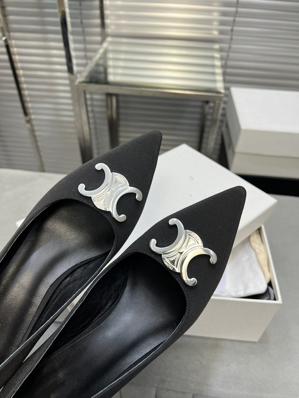 cl pumps 50 black grosgrain