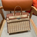 HM BIRKIN 25 CM PICNIC GOLD BAMBOO AND RATTAN
