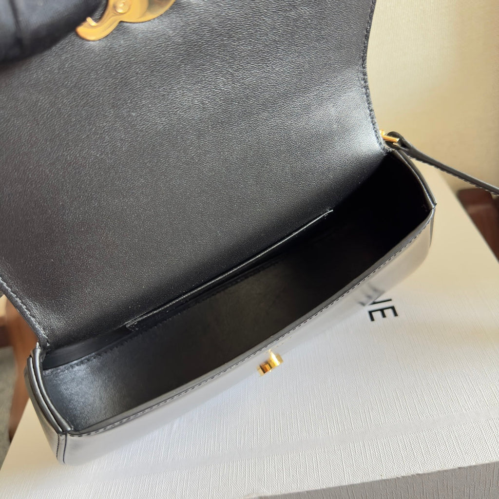 Celin Teen Lola 20 Black Calfskin