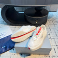 Prada 25s  Platform Sneakers White Cowhide 538423