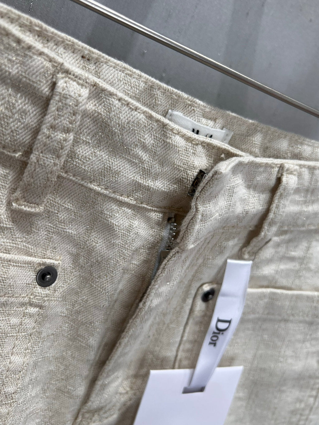CD 2025 Pattern Shorts Beige Cotton 216935