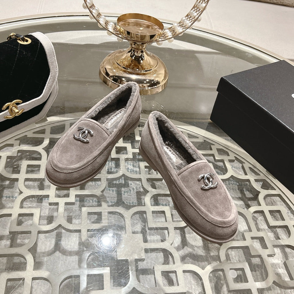 CC 25A Loafer Grey Sherpa Suede