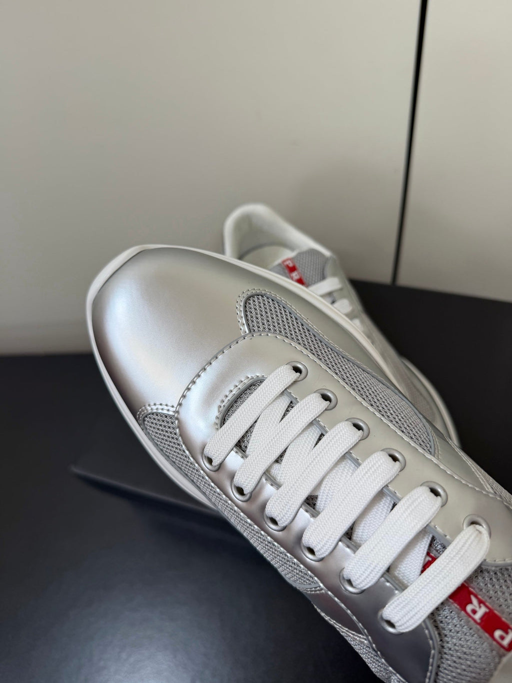 PRA 26S Casual Sneakers Metallic Silver Leather 618917