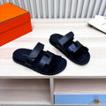 HM Chypre Sandal In Black Cowhide And Suede  968869