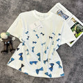 Dior 2026 Blue Bow Short-Sleeve T-Shirt Cotton 374773