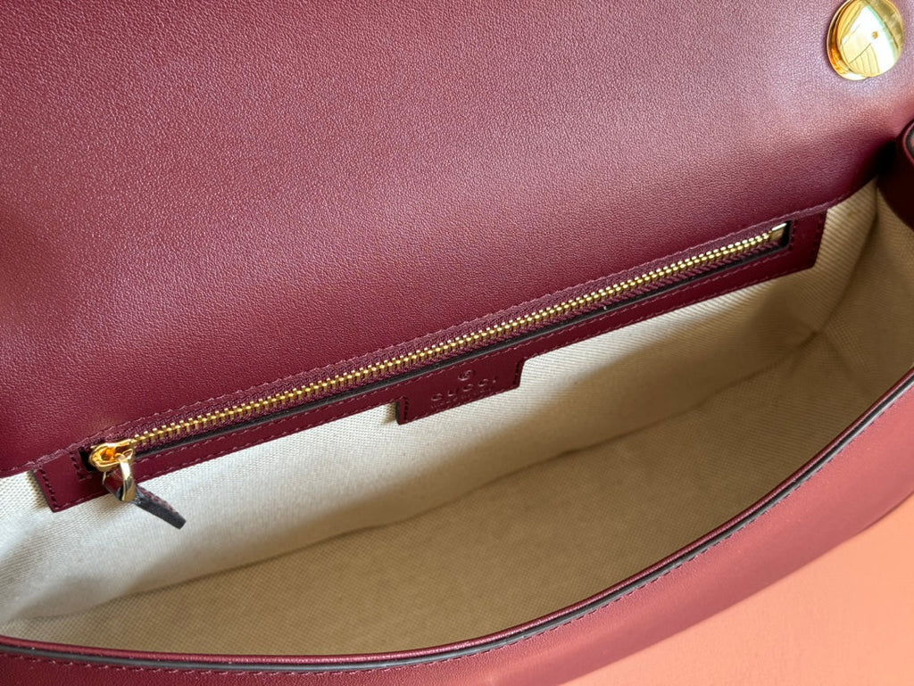 Gucci Blondie 32 Bag Rosso Ancora Red Leather 239905