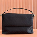 Gucci 36cm Bag Black Canvas Leather 248456