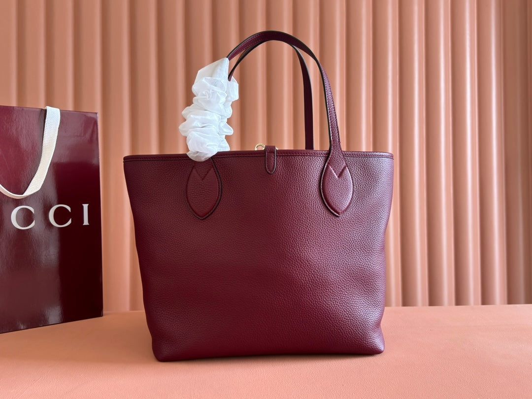 Gucci Totissima 30cm Tote Bag Rosso Ancora Red Calfskin 248125