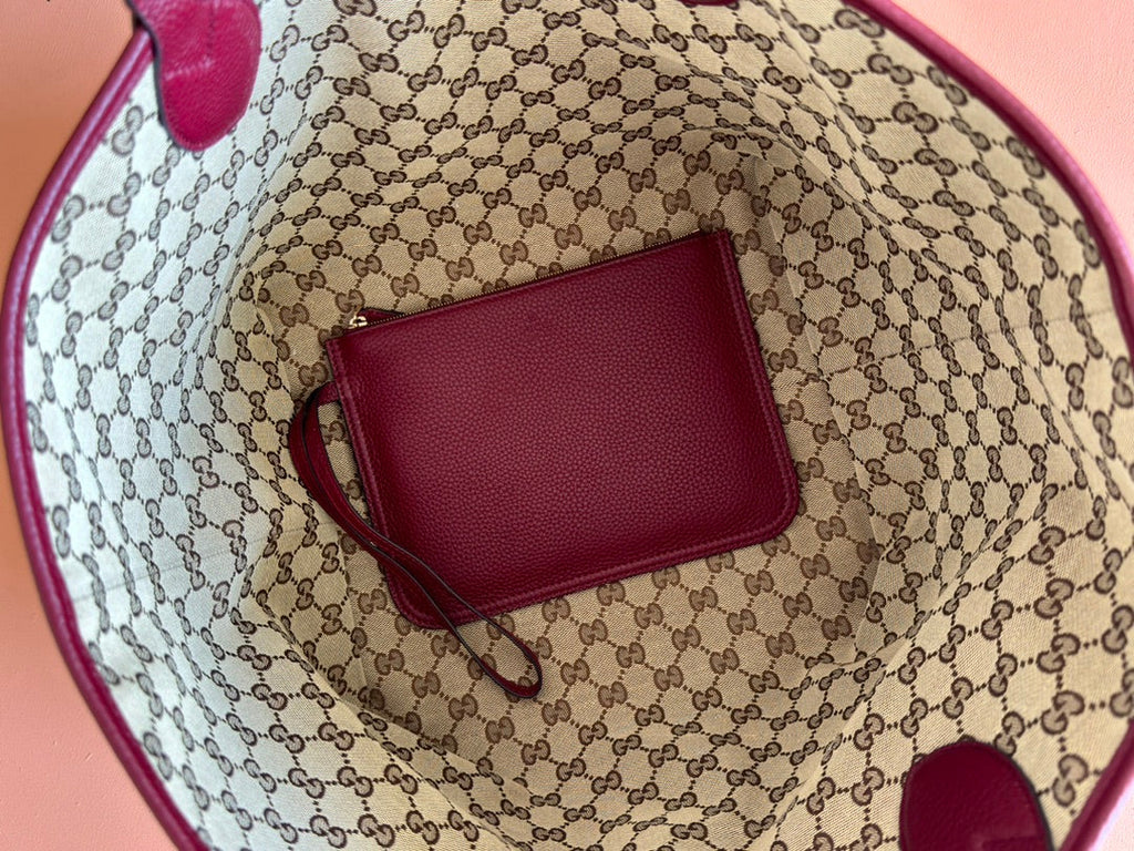 Gucci Totissima 30cm Tote Bag Rosso Ancora Red Calfskin 248125