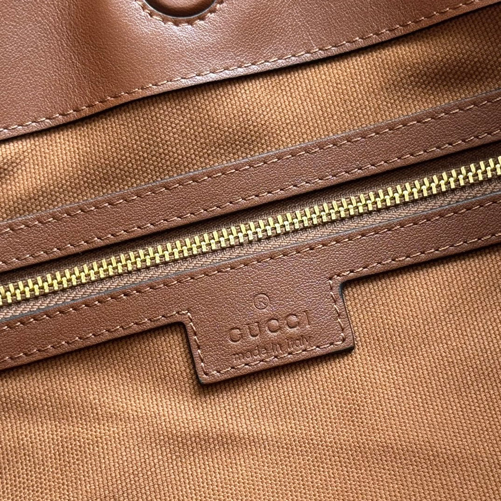Gucci Beatrix Handbag 35 Brown Cowhide  272126