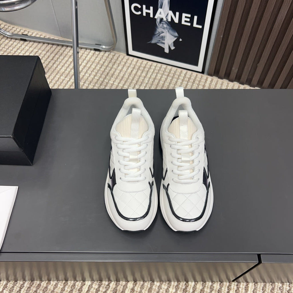 CC Sneaker White Quilted Cowhide