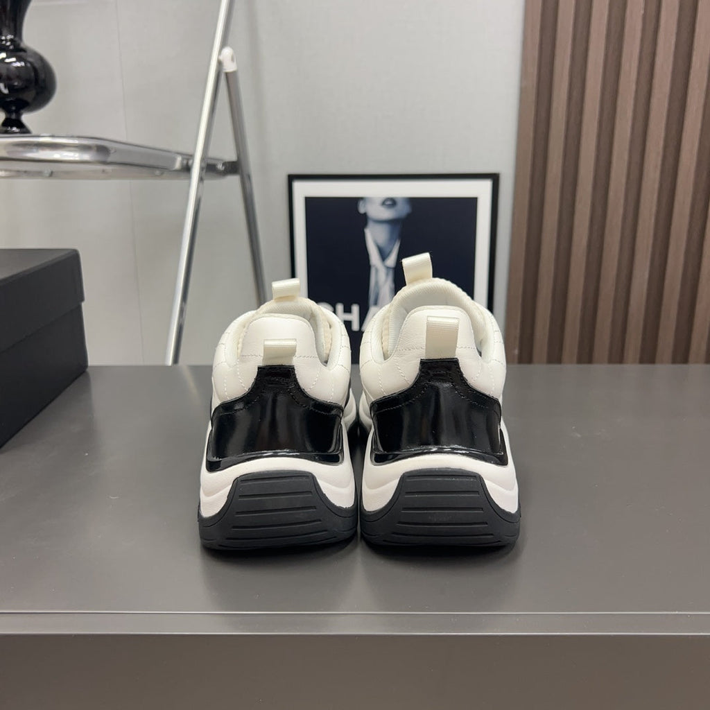 CC Sneaker White Quilted Cowhide