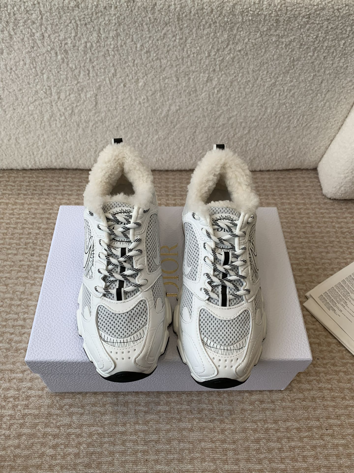 CD Chrono Sneaker In White Mesh Fabric 998710