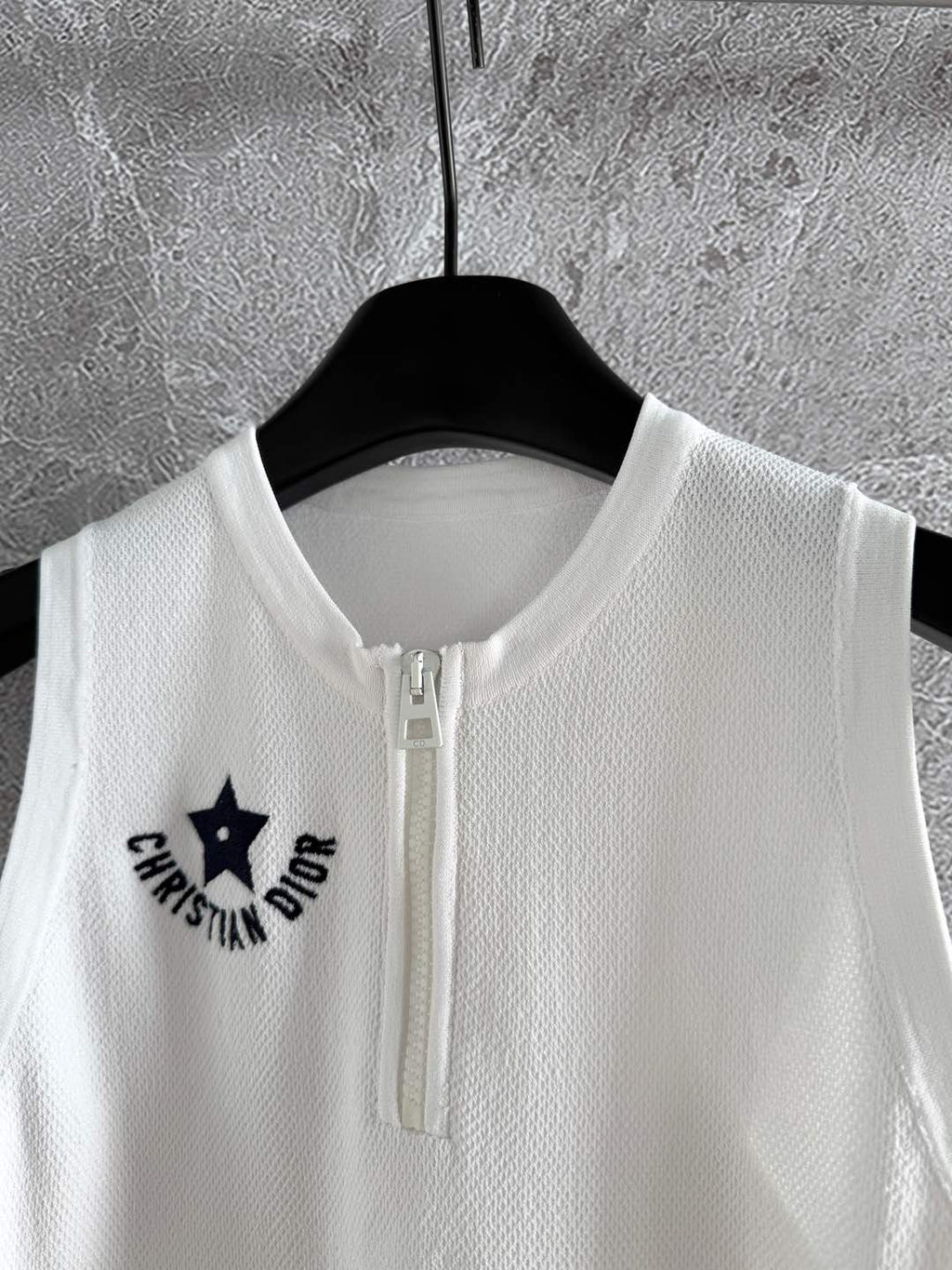 CD High Waist Top White Viscose