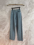 Fendi Old flower jeans Blue Gray Cotton Linen