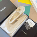 CC Moccasins 15mm White Suede