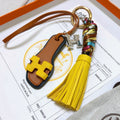 HM Oran Sandal Charm Brown mix Yellow Lambskin